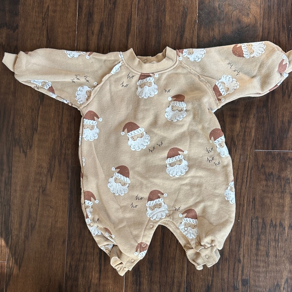Rylee + Cru  Santa Print jumpsuit